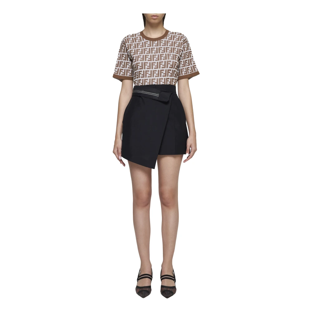 Fendi Stijlvolle T-shirts en Polos Brown Dames