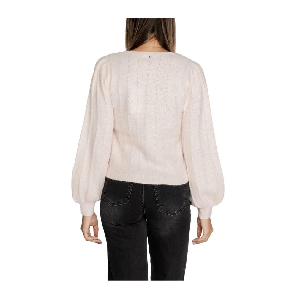 Guess V-hals gebreide trui Pink Dames
