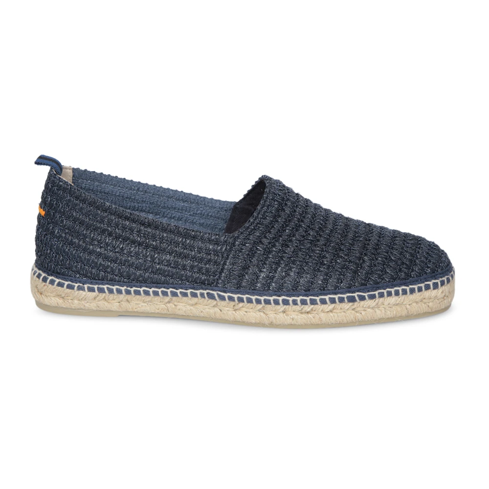 Castañer Blauwe geweven raffia espadrilles Blue Heren