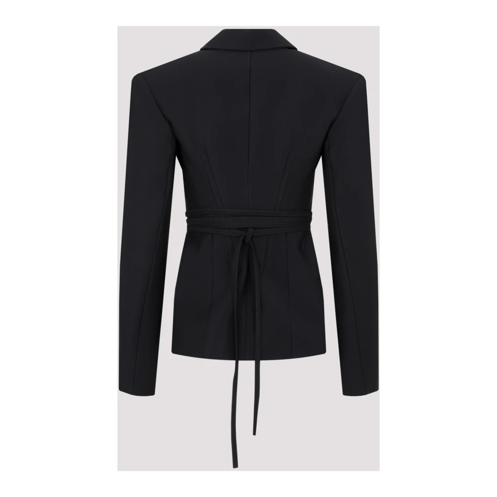 Mugler Zwarte Jas 1999 Stijl Black Dames