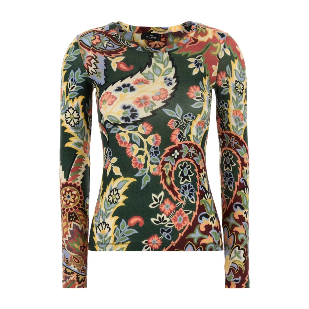 ETRO Grafisch Jersey T-shirt Multicolor Dames
