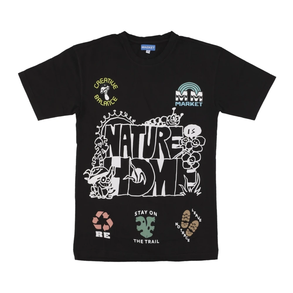 Market Nature Is Home Tee Vintage Black Heren