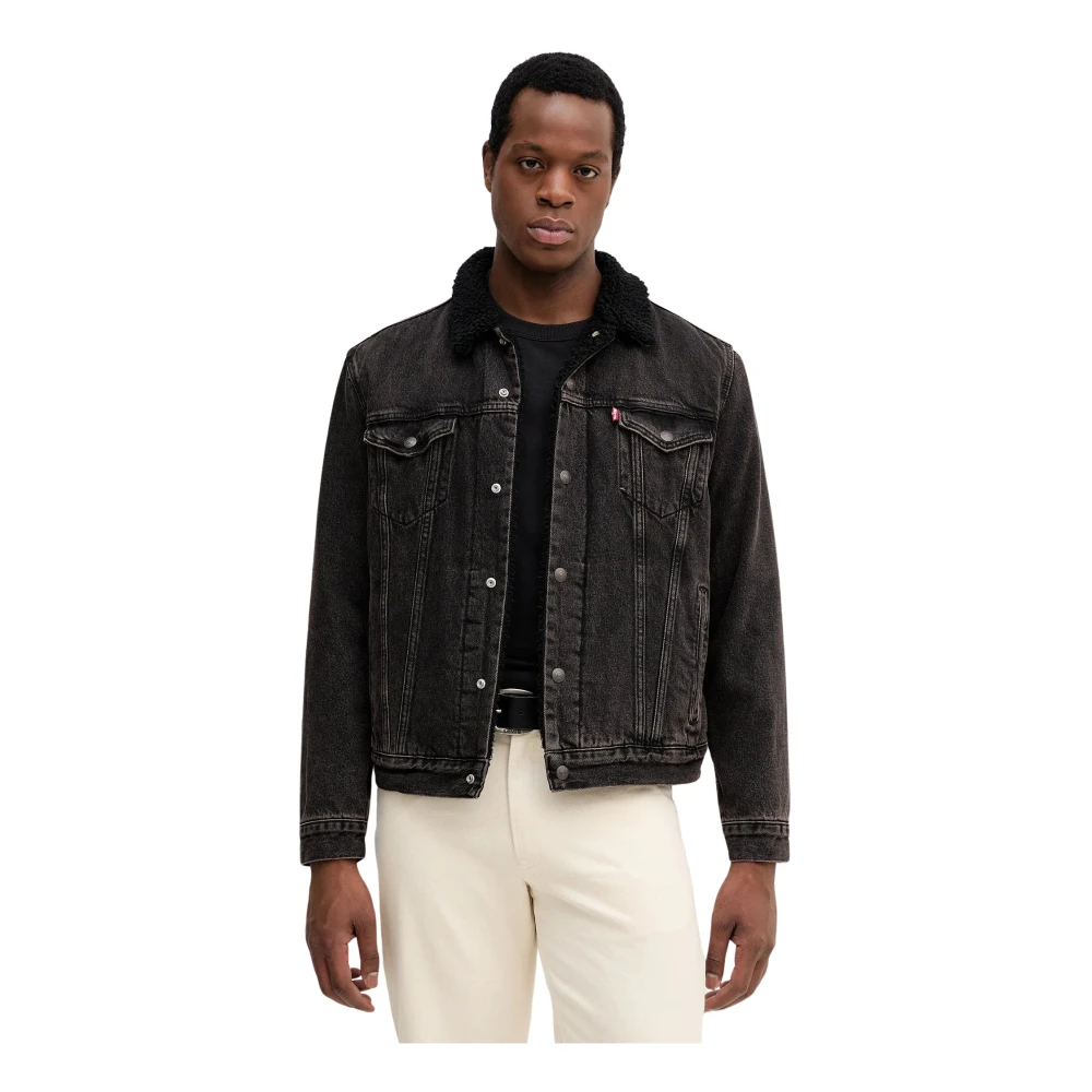 Levi'S Sherpa Collar Trucker Jacket - Black - Image 10