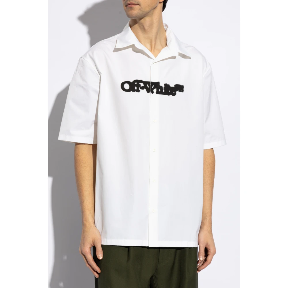 Off White Gedrukt overhemd White Heren