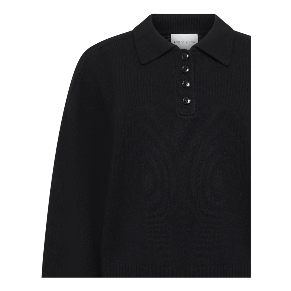Loulou Studio Zwarte T-shirts en Polos Black Dames