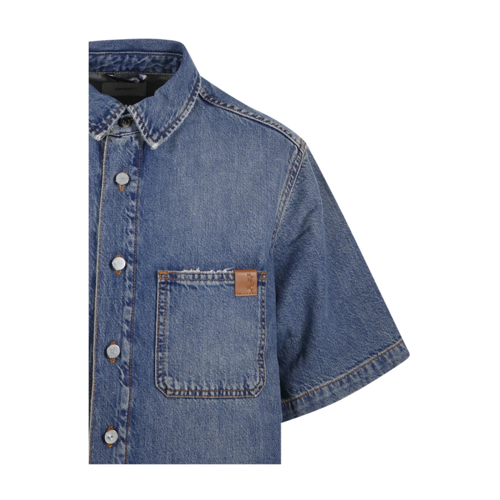 Haikure Blauwe Olijfshirt Ionische Stijl Blue Dames