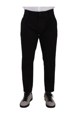 Black Cotton Stretch Chinos Trouser Jeans
