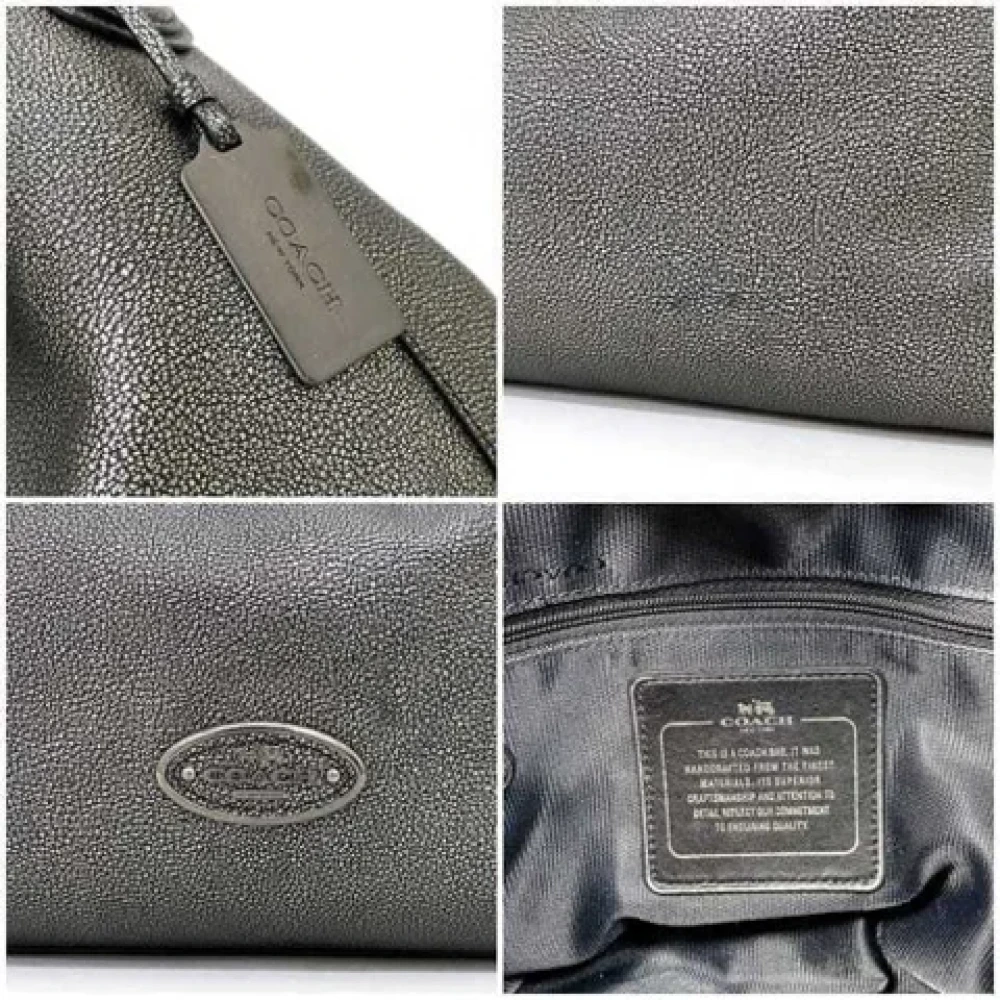 Coach Pre-owned Leather handbags Gray Dames