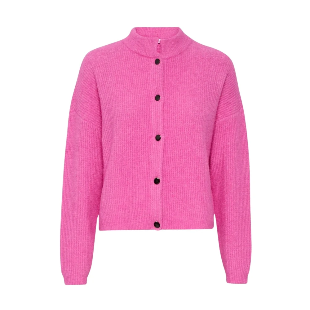 Pink Melange Alphagz Cardigan