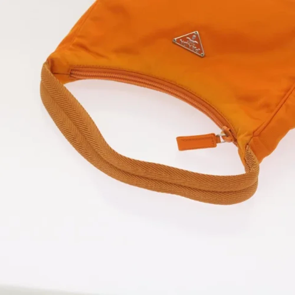 Prada Vintage Pre-owned Nylon handbags Orange Dames