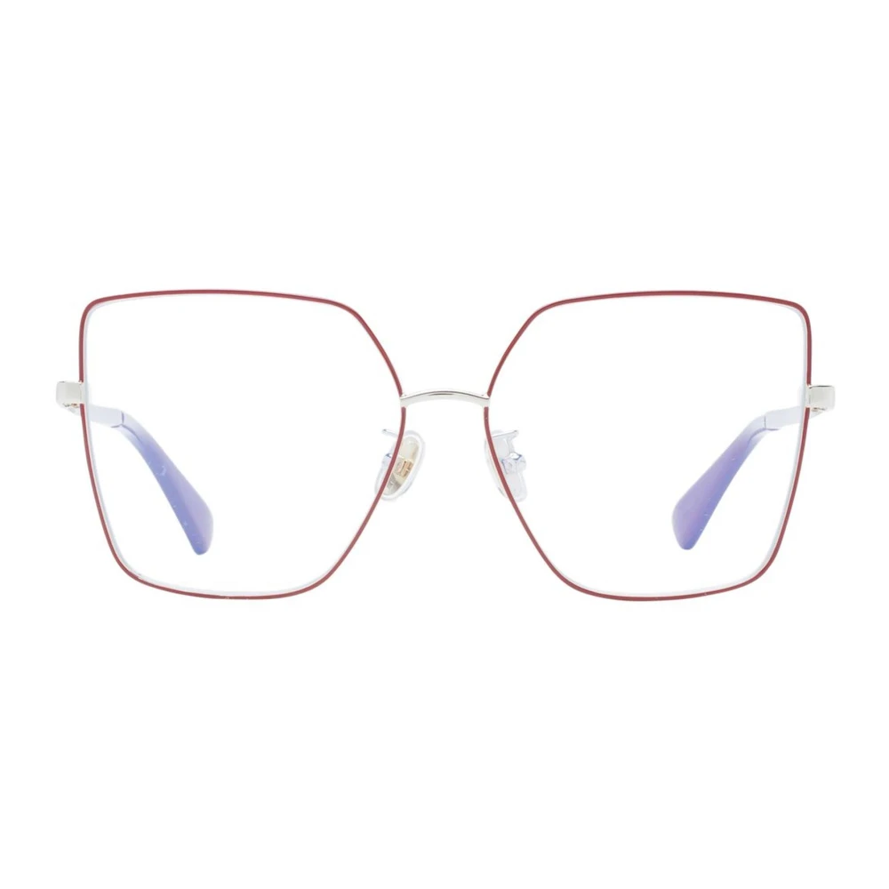 Max Mara Vierkante Blauwfilter Brilmonturen Red Dames