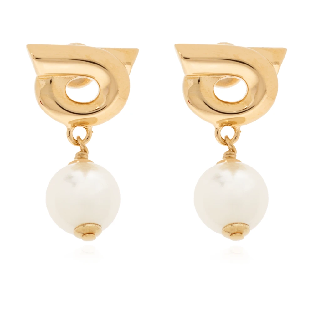 Ferragamo Women's Metallic New Gancini Earrings - Image 2