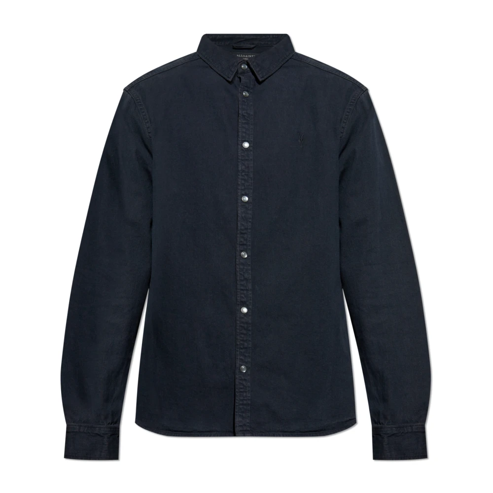 AllSaints Gleason Shirt Blue Heren