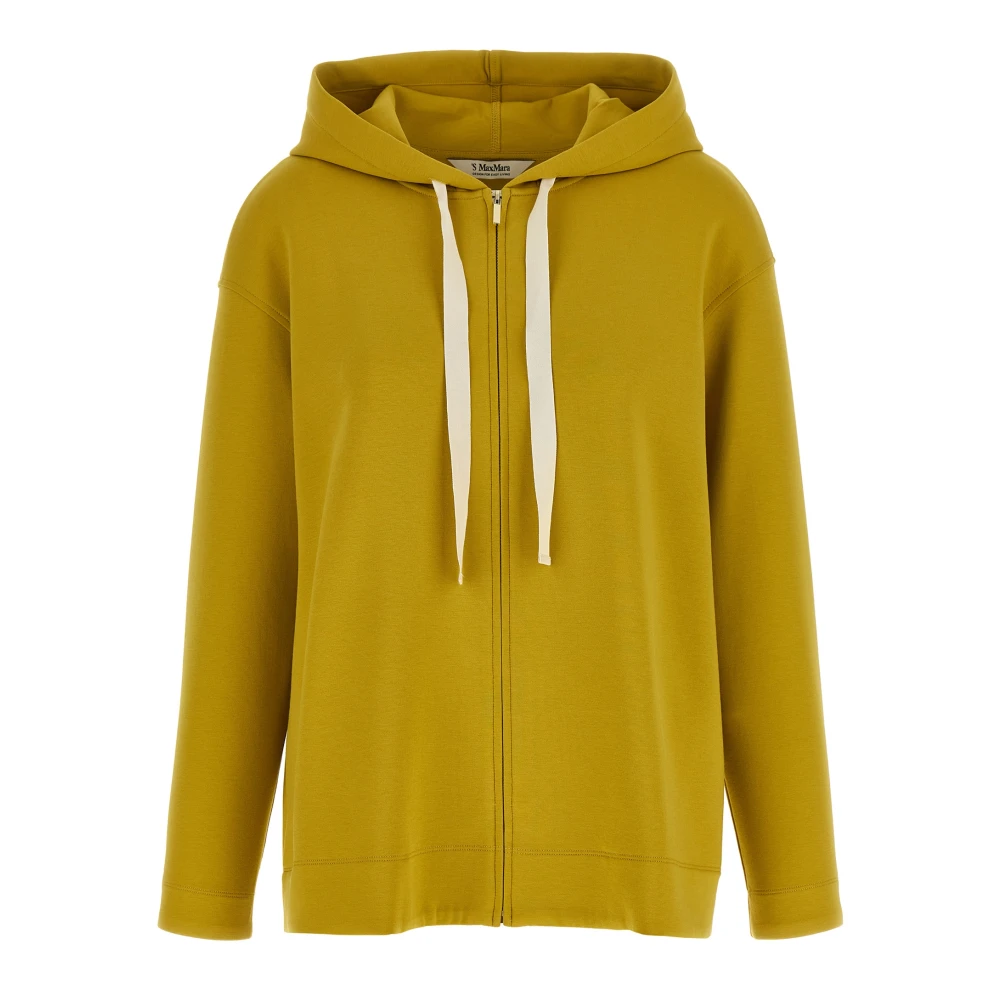 Max Mara Women's Yellow Zip-Throughs, S, Smmdoria Hoodie