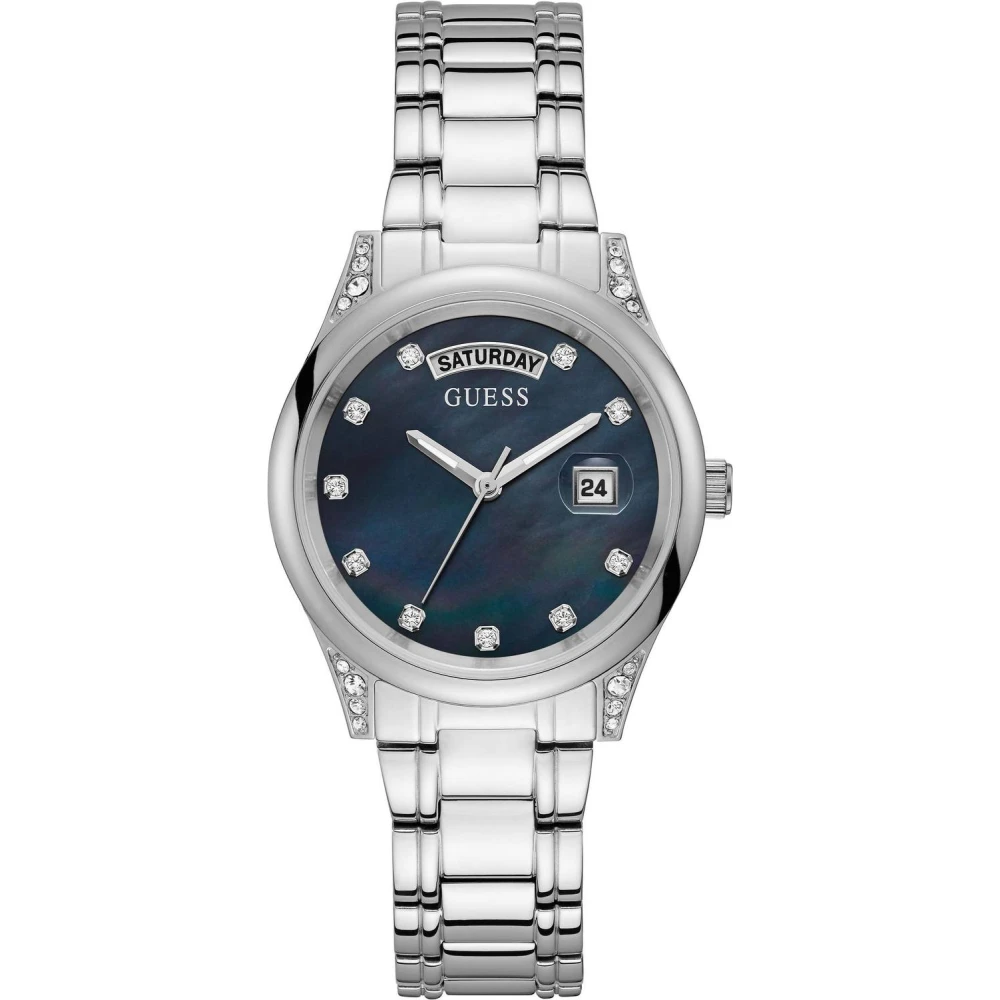 Guess Guessmodel Auraglas Display Klocka Gray, Dam