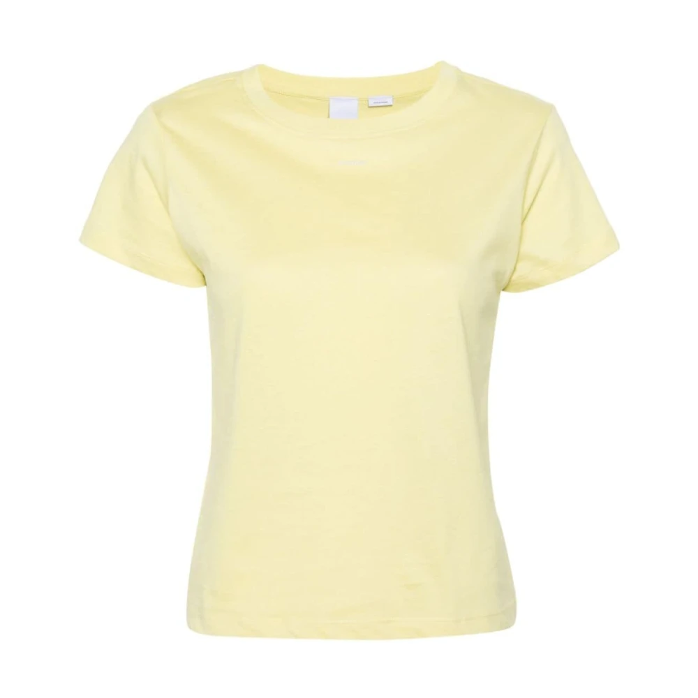 Pinko Gul Basic T-shirt Yellow, Dam