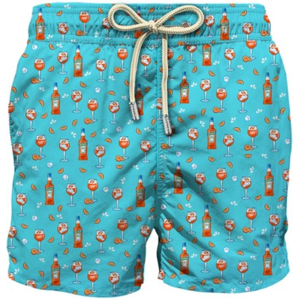 MC2 Saint Barth Lichtgewicht herenzwemkleding met Aperol Spritz-print Multicolor Heren