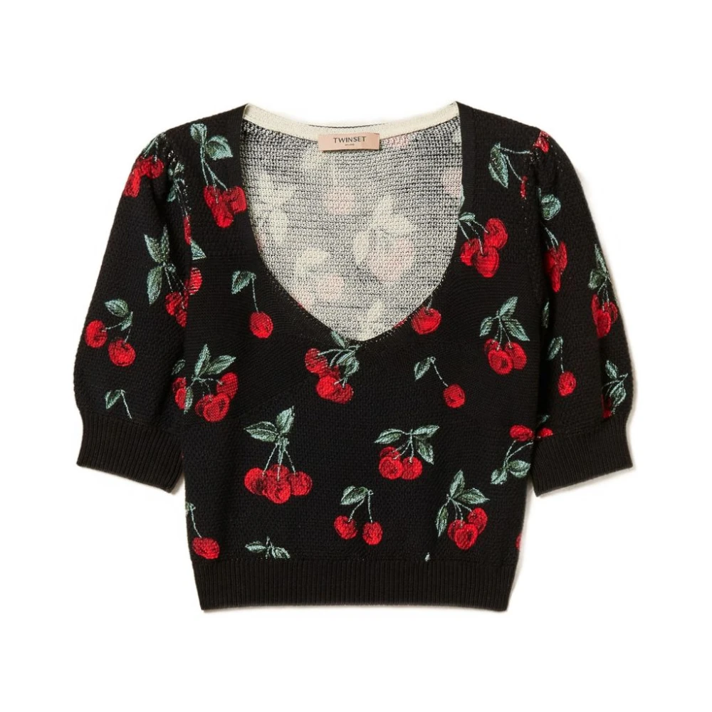 Twinset Women's Multicolor V-Neck Knitwear - V-Neck Knitwear - M - Knitwear