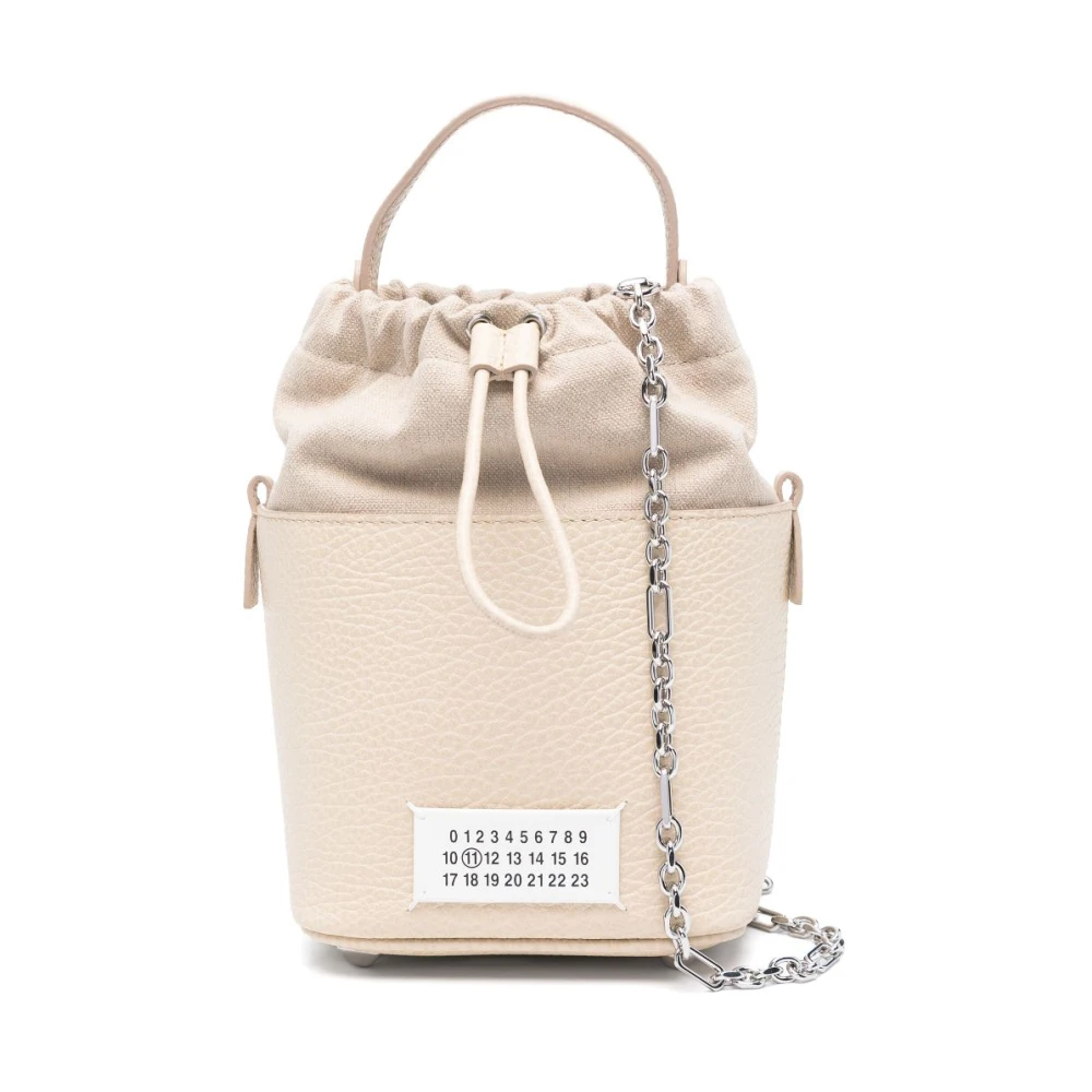 Maison Margiela Beige Trekkoordtas met Afneembare Band Beige Dames