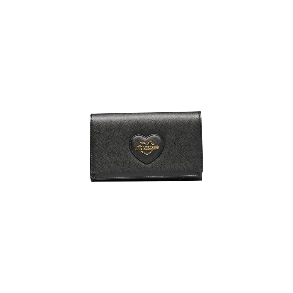 Love Moschino Schoudertas met Ketting en Gouden Details Black Dames