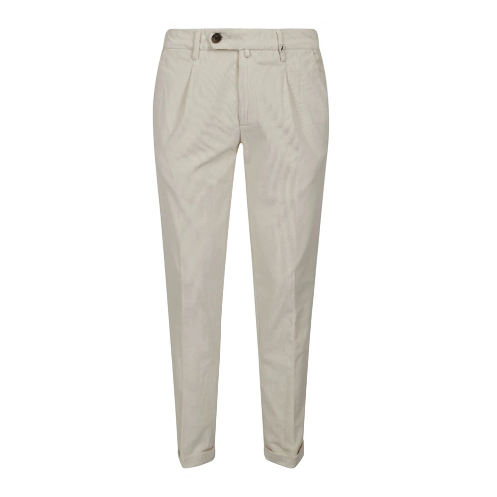 Myths Men's Beige Soft Corduroy Chinos With Elastic Waist - Chinos - Xl - Trousers