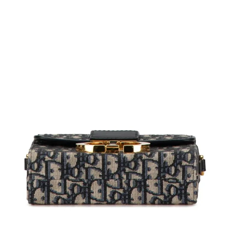 Dior Vintage Pre-owned Leather crossbody-bags Blue Dames