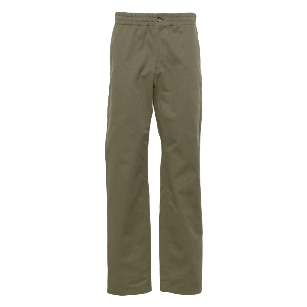 A.p.c. Groene Rechte Broek Elastische Taille Rits Green Heren