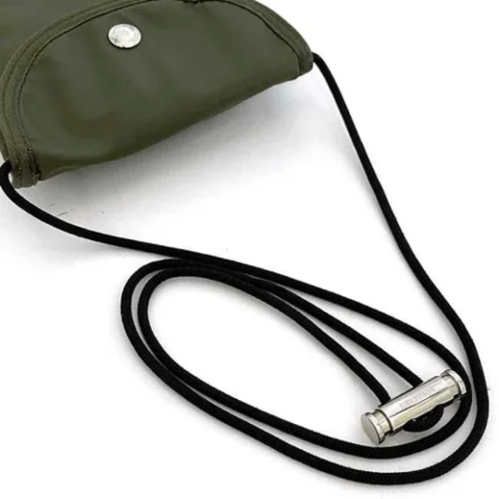 Burberry Vintage Pre-owned Fabric crossbody-bags Green Dames