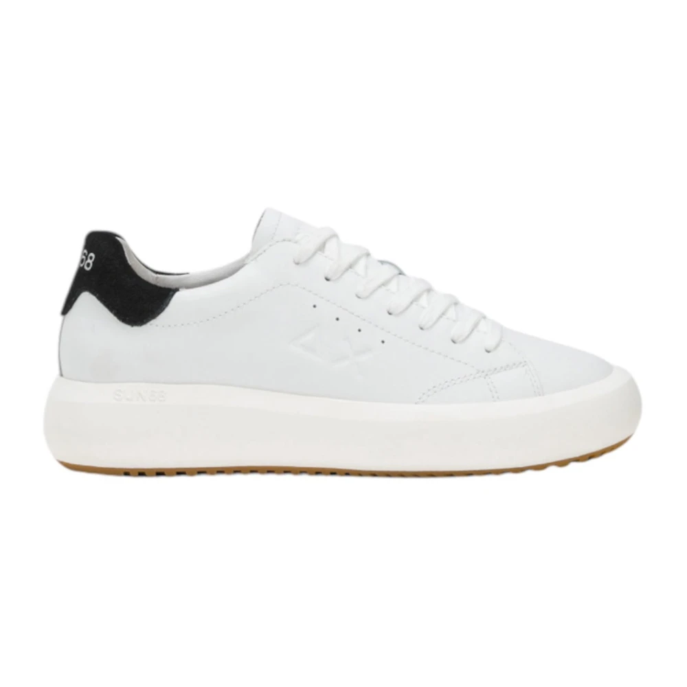 Sun68 White Sneakers, Male, 9 Uk, Low Top Trainers
