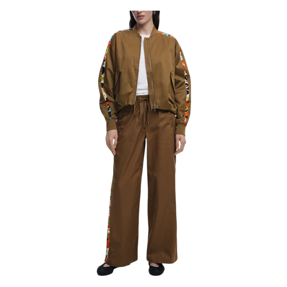 Desigual Katoenen Palace Broek voor Vrouwen Brown Dames