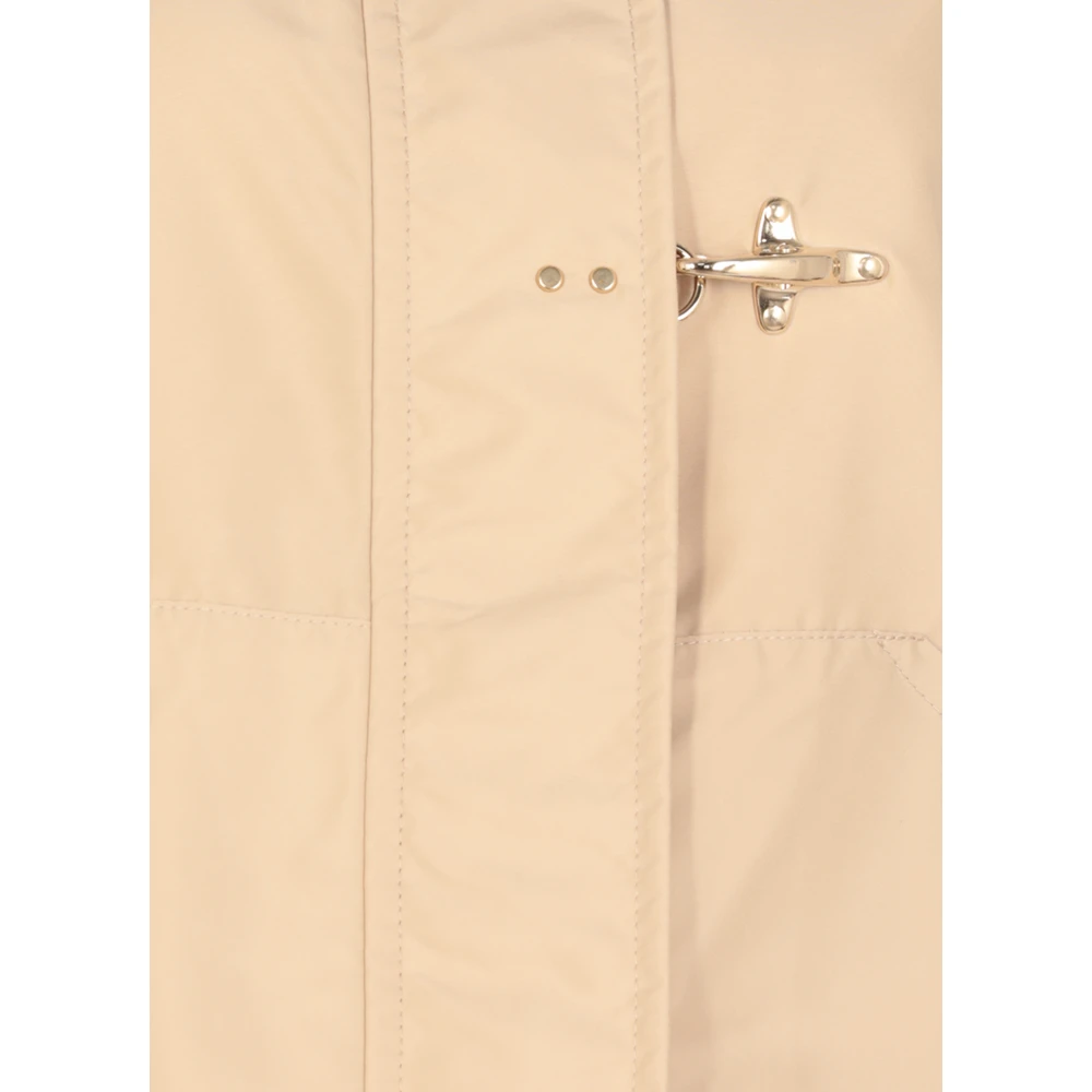 Fay Beige Waterdichte Parka met Capuchon Beige Dames