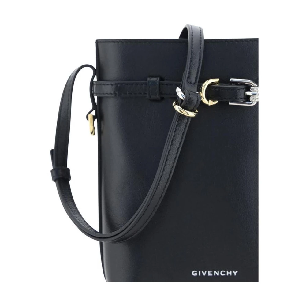 Givenchy Stijlvolle leren schoudertas met verstelbare band Black Dames