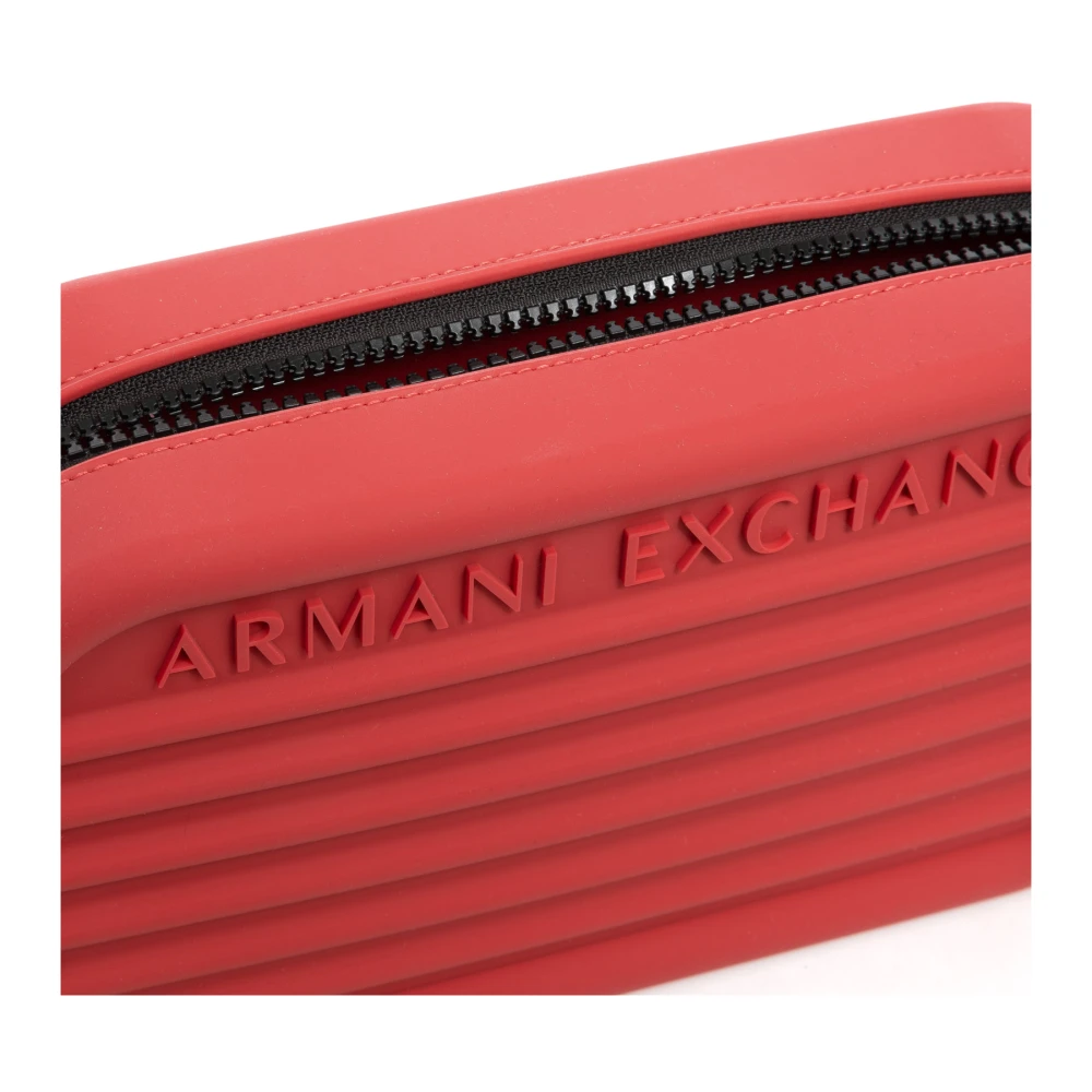 Armani Exchange Eenvoudige Crossbody Tas met Verstelbare Band Red Heren