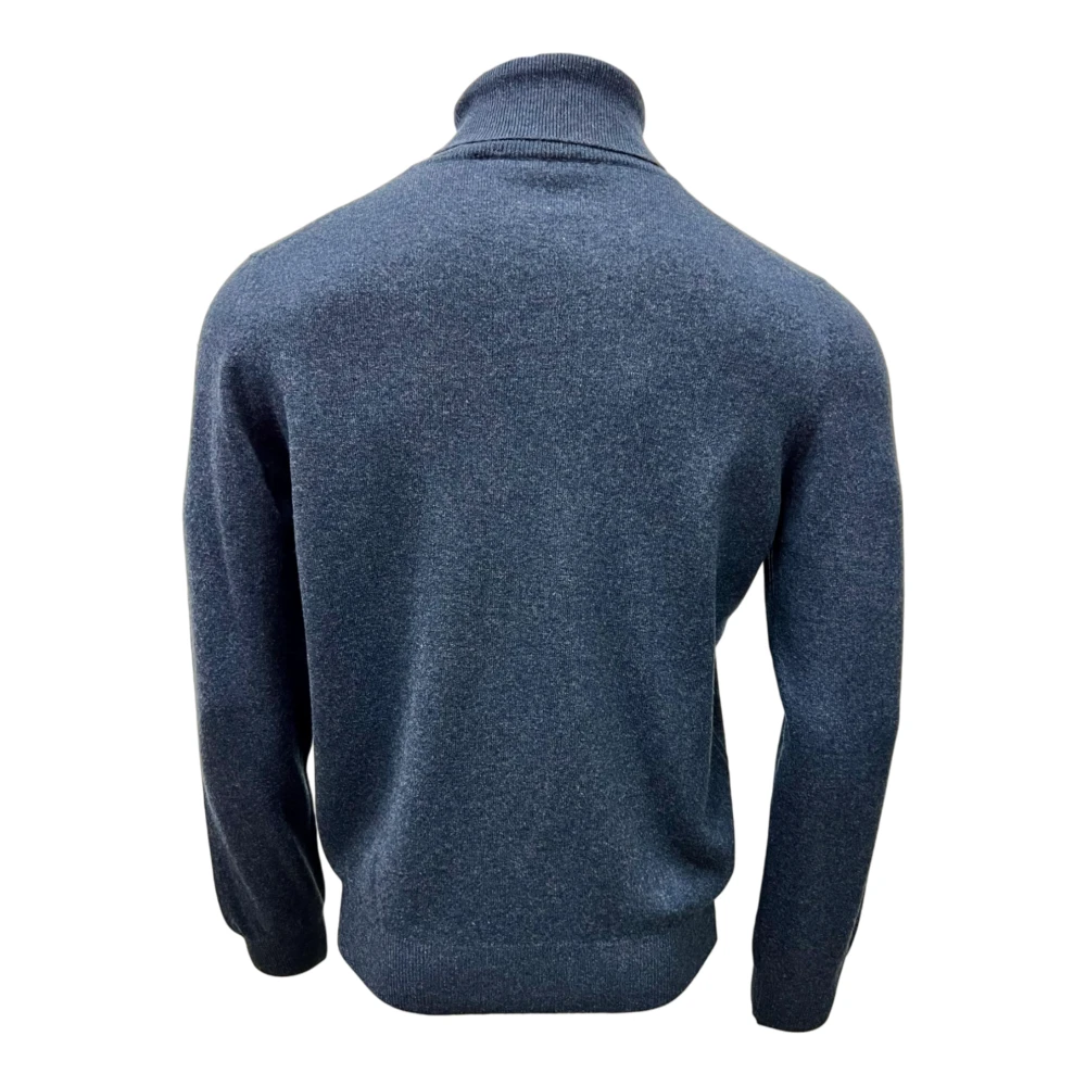 Gran Sasso Merino Cashmere Coltrui Atlantisch Blauw Blue Heren