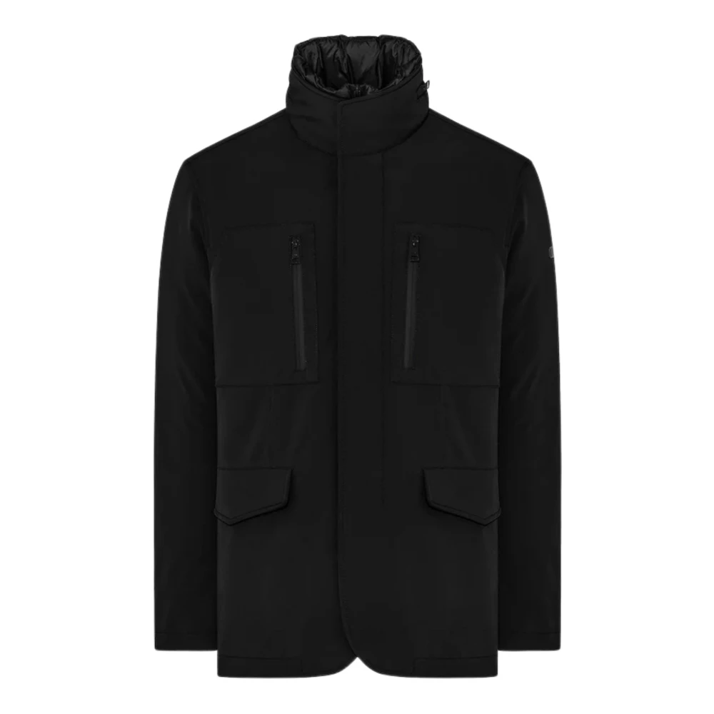 Duno Urban Field Jacket med Dold Huva Black, Herr