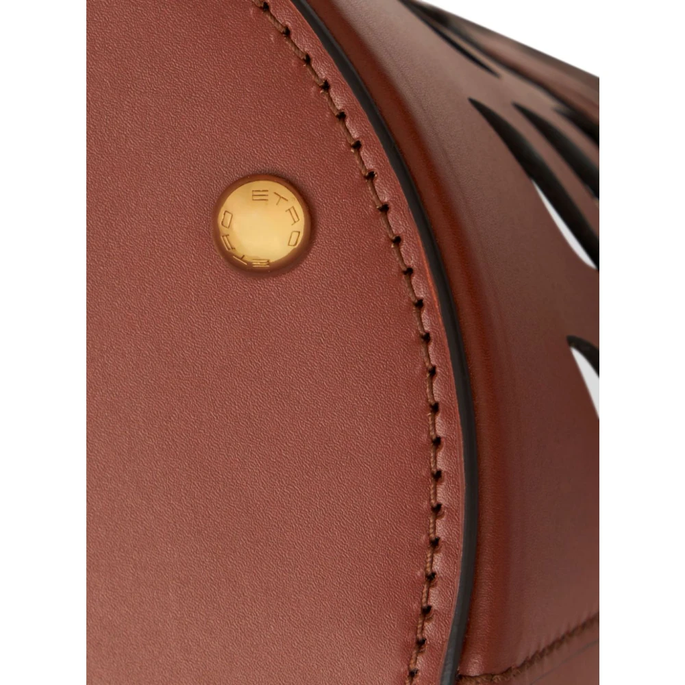 ETRO Coffa Leren Bucket Tas Brown Dames