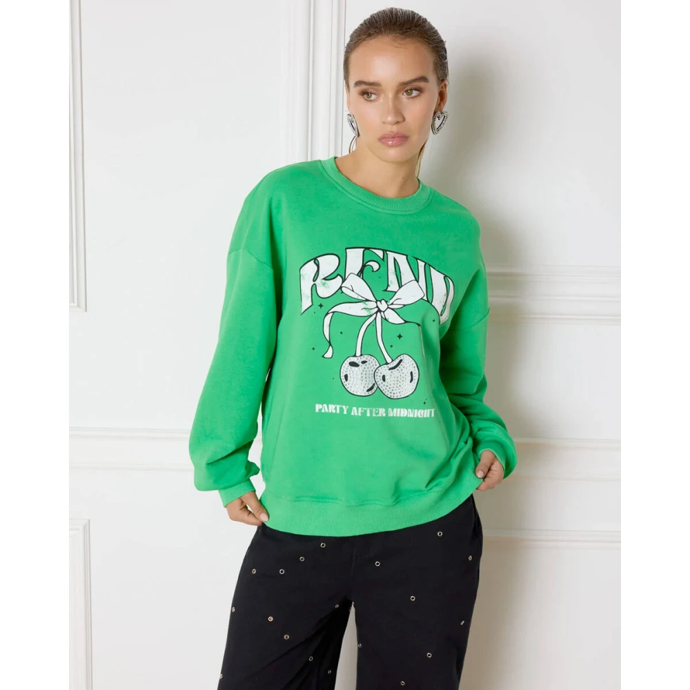 Refined Department Fayen Sweater Green Dames