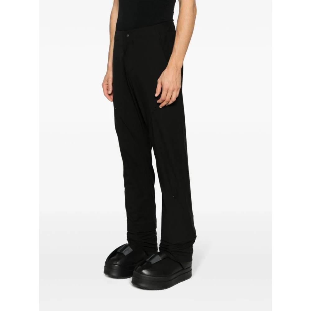 Post Archive Faction Zwarte hoge taille broek met ritssluiting zakken Black Heren