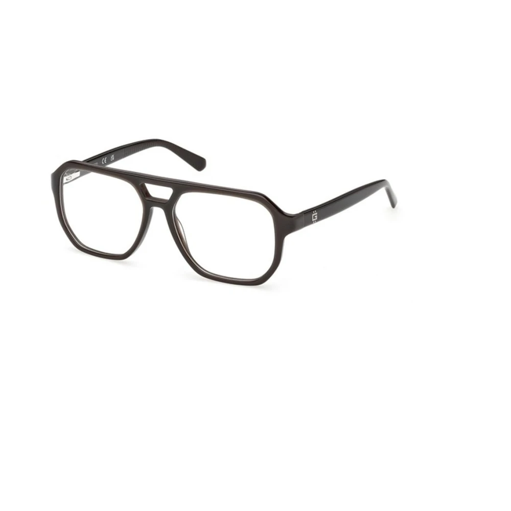 Guess Brown Glasses, Male, 55 Mm, Square Optical Frame