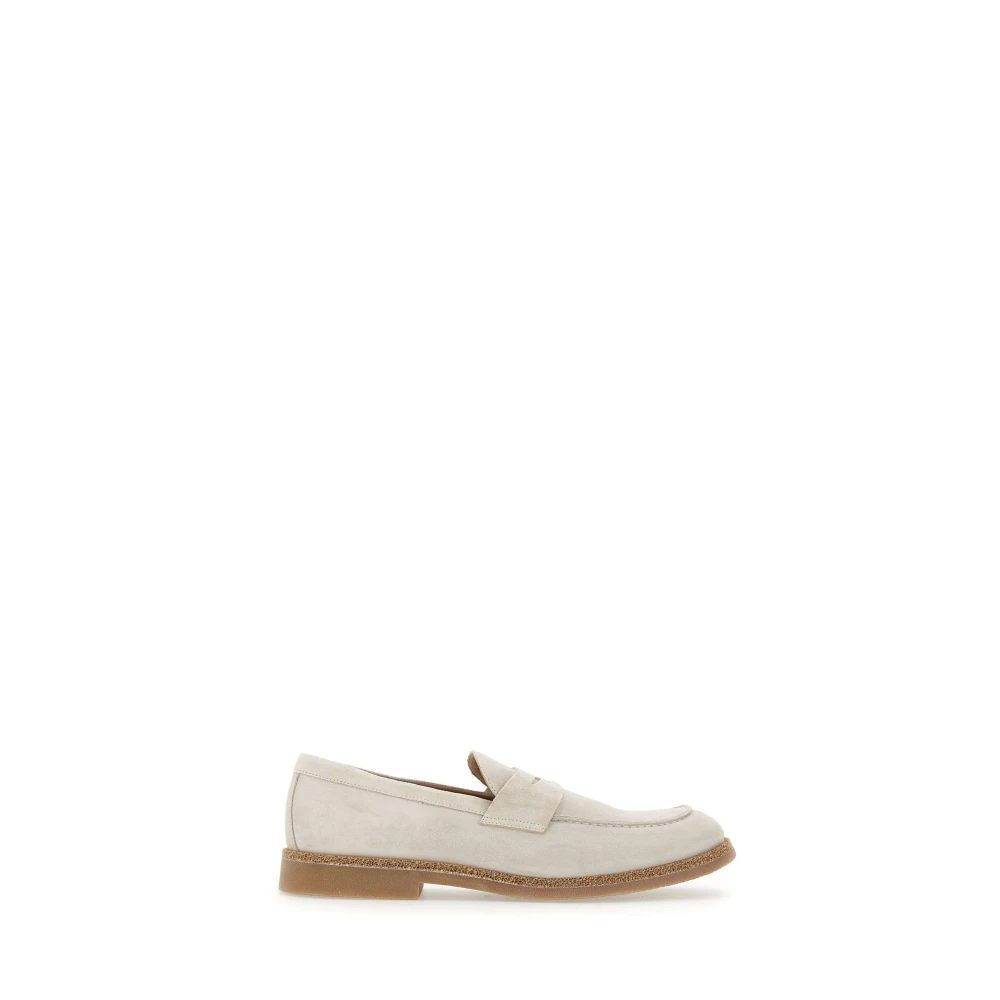 Beige Penny Loafer Semsket Mokasiner