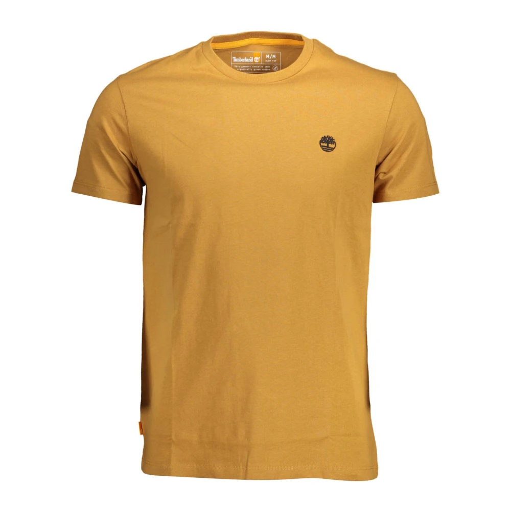 Timberland Bruin Katoenen T-shirt Yellow Heren