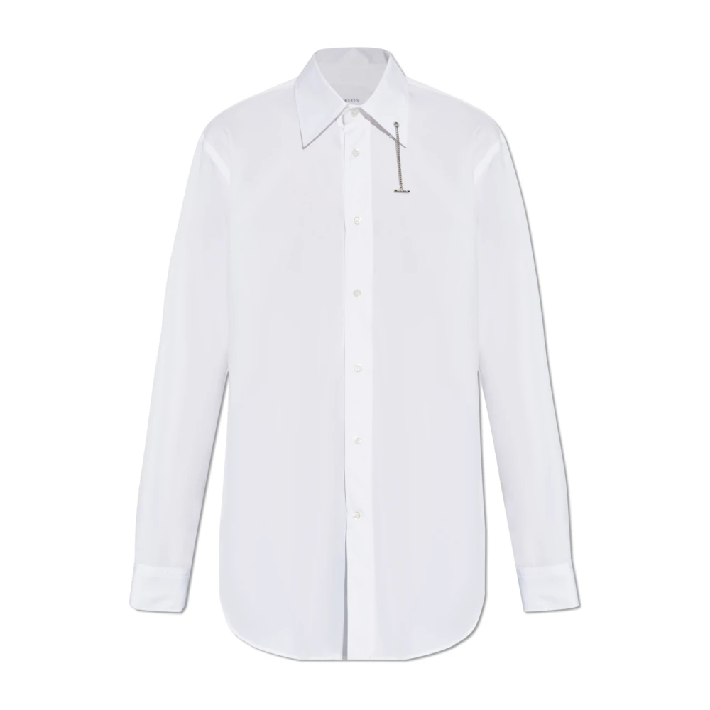 alexander mcqueen Katoenen overhemd White Heren