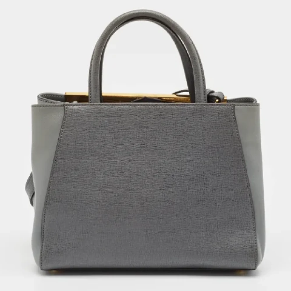 Fendi Vintage Pre-owned Leather fendi-bags Gray Dames