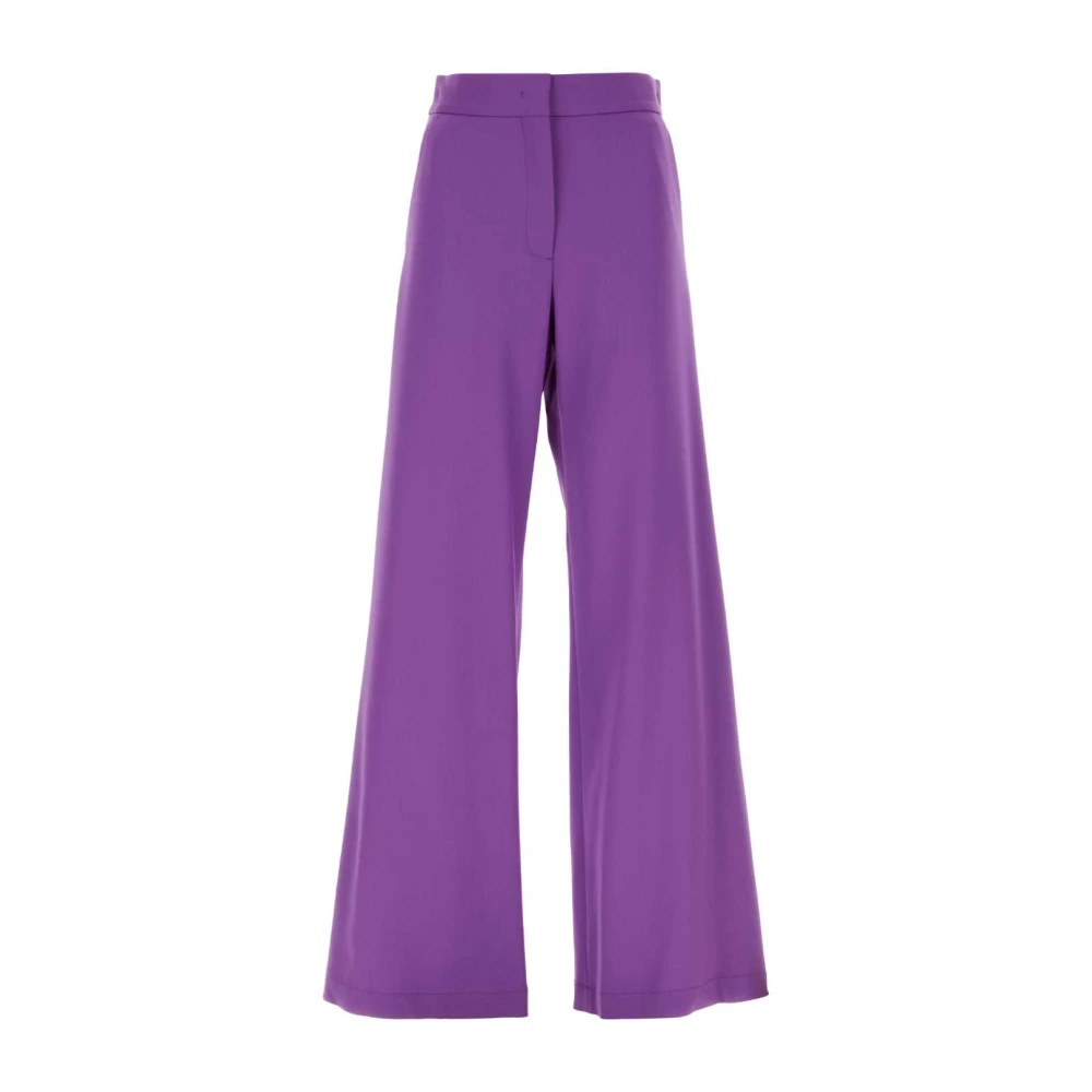 Msgm Paarse stretch wollen palazzo broek Purple Dames