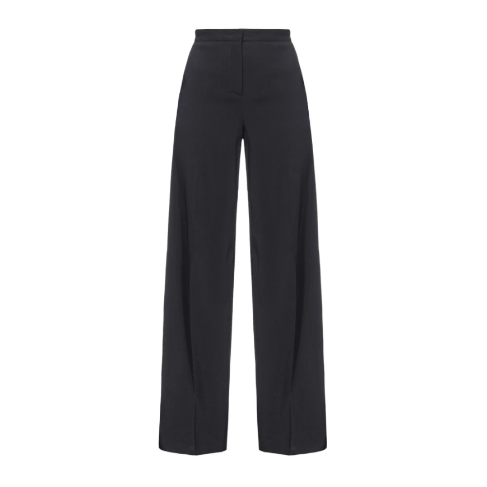 Pinko Wijde Pijp Zwarte Broek Black Dames