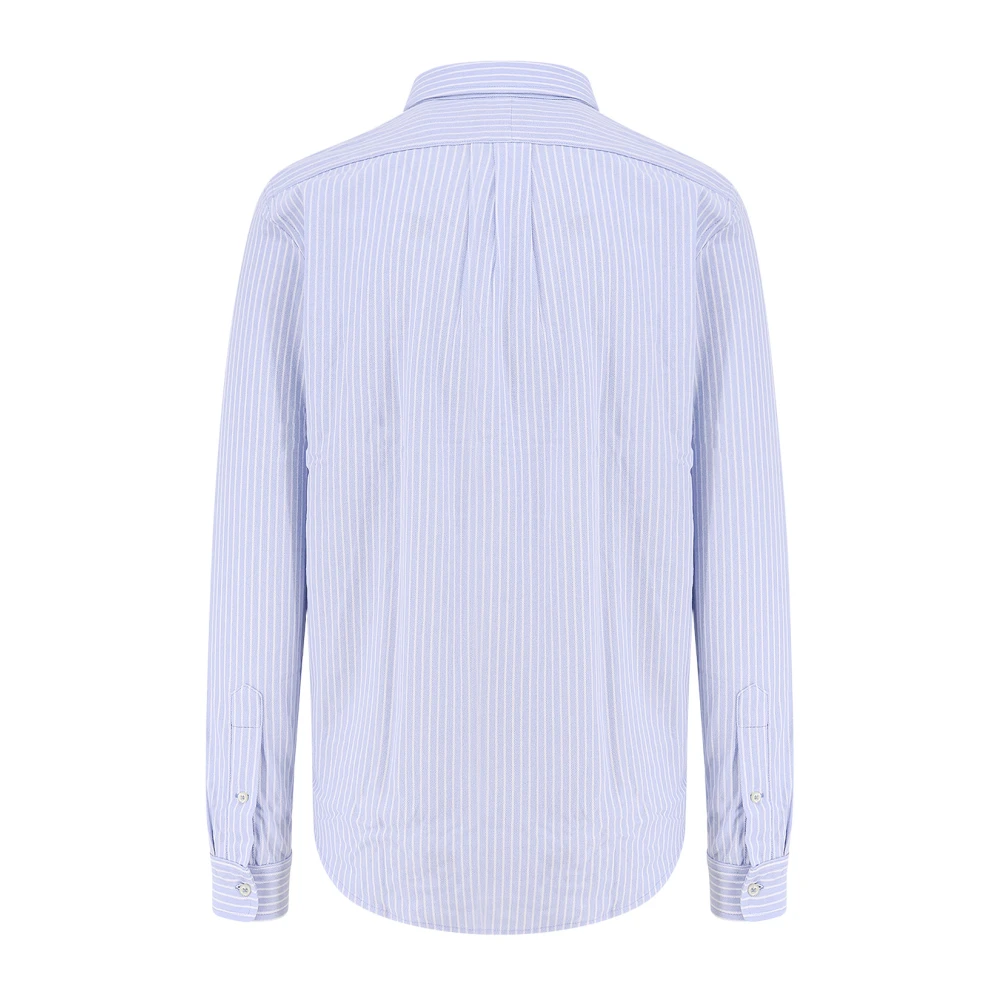 Polo Ralph Lauren Geborduurd Oxford Overhemd met Knoopsluiting Blue Heren