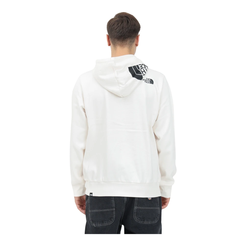 The North Face Logo Hoodie Sweater Wit Mannen White Heren