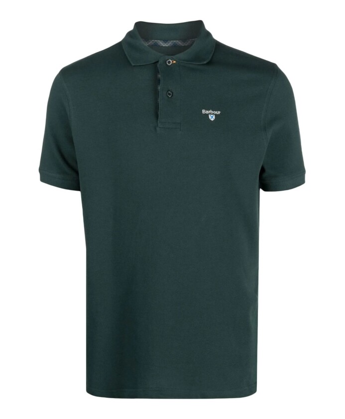 polo-en-coton-vert-avec-logo-brode
