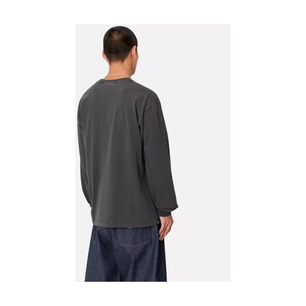 Carhartt WIP Ruimvallend T-shirt Lange Mouwen Grafiet Black Heren