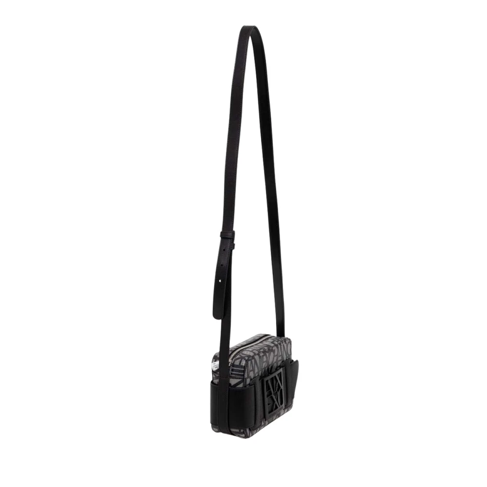 Armani Exchange Donna Nero Borsa A Tracolla Versatile Con Chiusura A Zip - Immagine 4